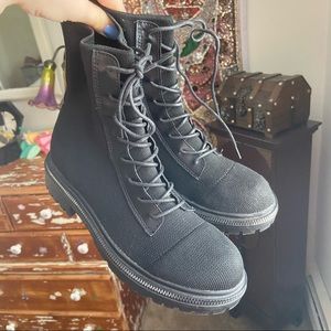 Comfort by Alexis bendel fabric combat boots black